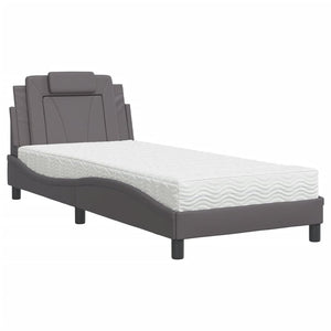 Bett Viana Grau 90x200 cm mit Matratze