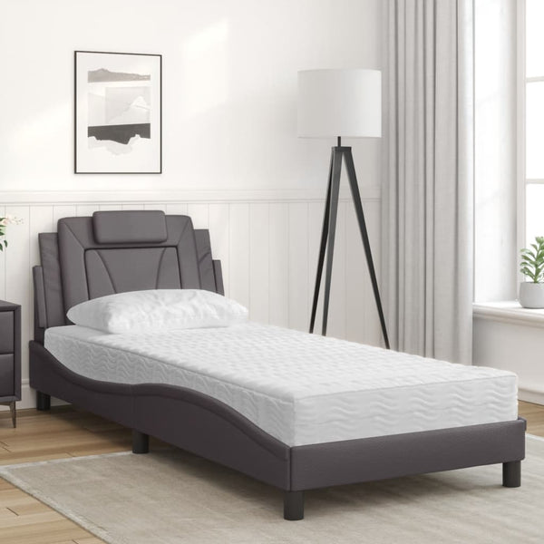 Bett Viana Grau 90x200 cm mit Matratze