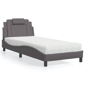 Bett Viana Grau 90x200 cm mit Matratze