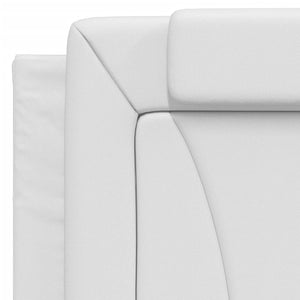 Bett Viana mit Matratze 100x200 cm Kunstleder Weiß