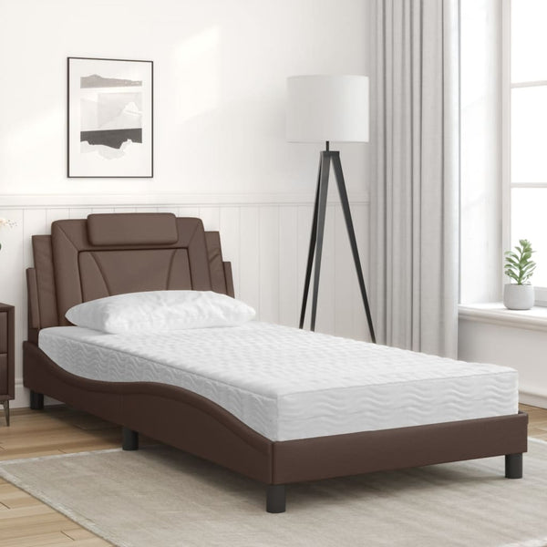 Bett Viana mit Matratze Braun 100x200 cm