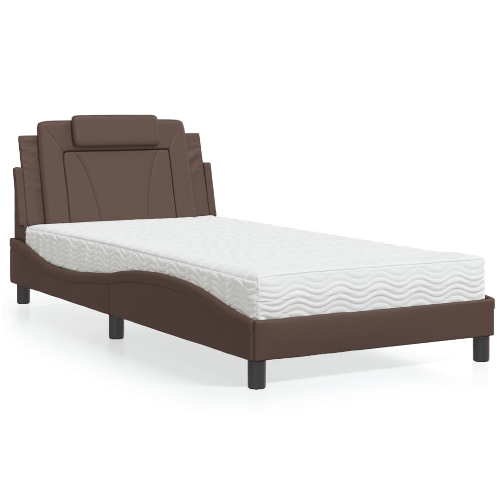 Bett Viana mit Matratze Braun 100x200 cm