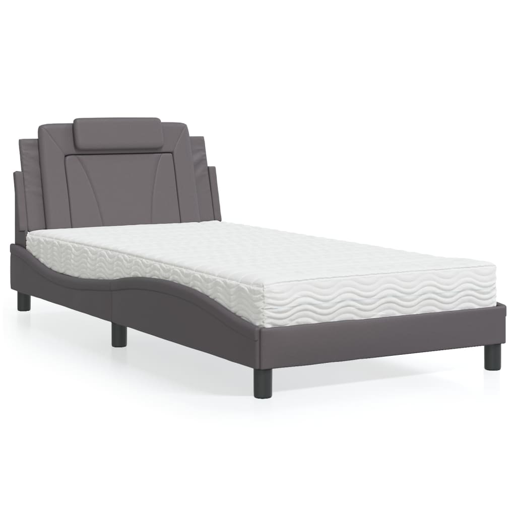 Bett Viana mit Matratze Grau 100x200 cm