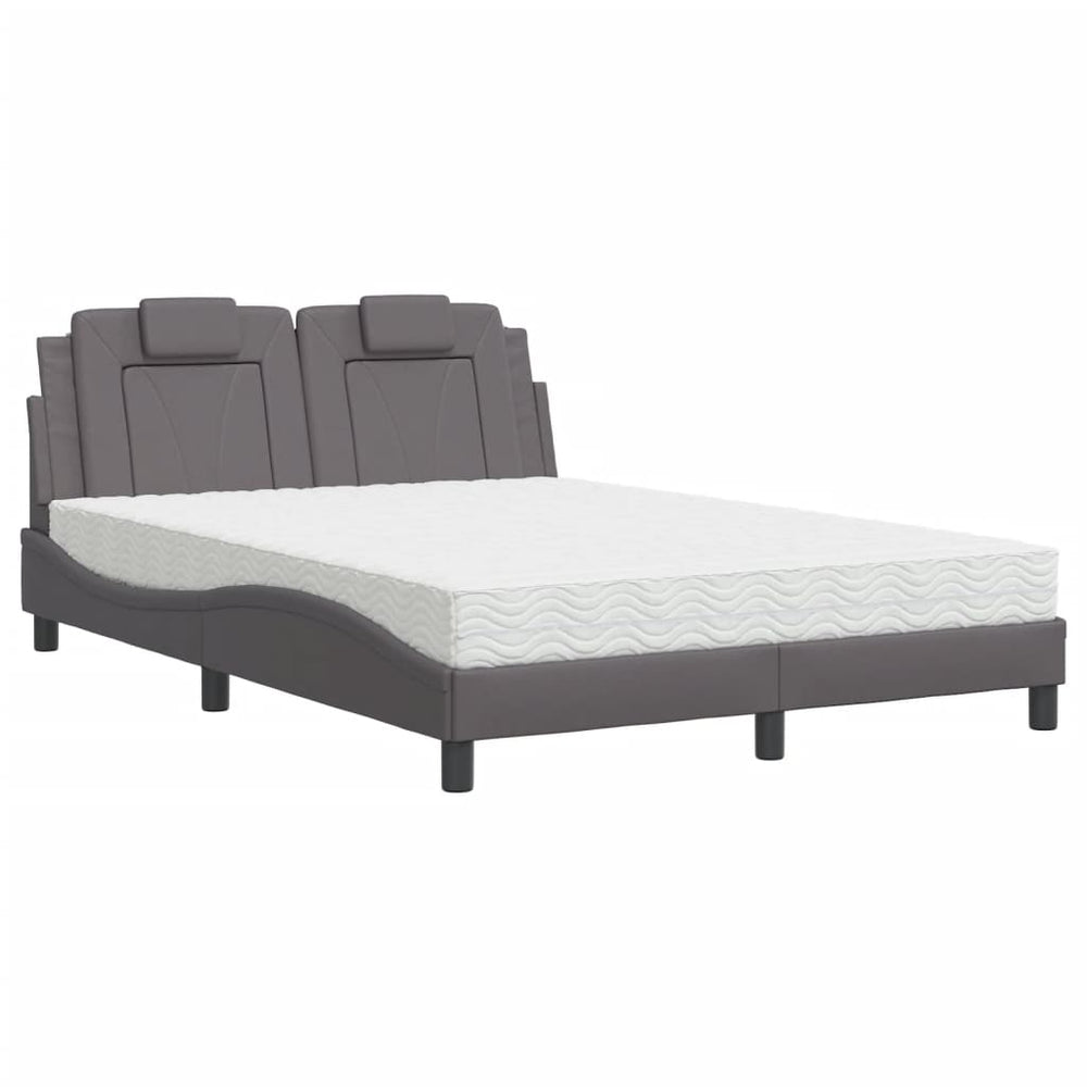 Bett Viana mit Matratze Grau 120x200 cm
