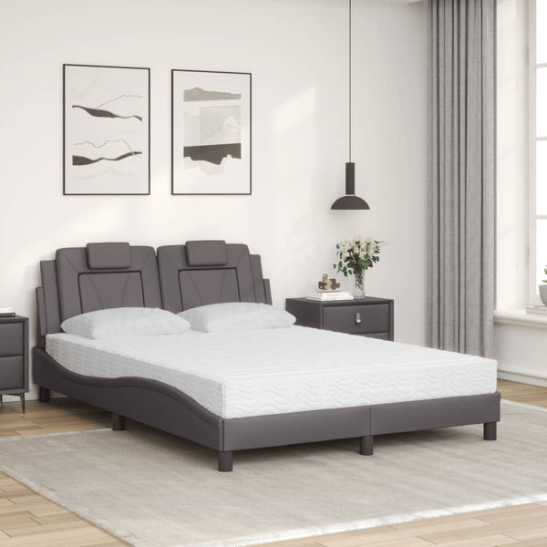 Bett Viana mit Matratze Grau 120x200 cm