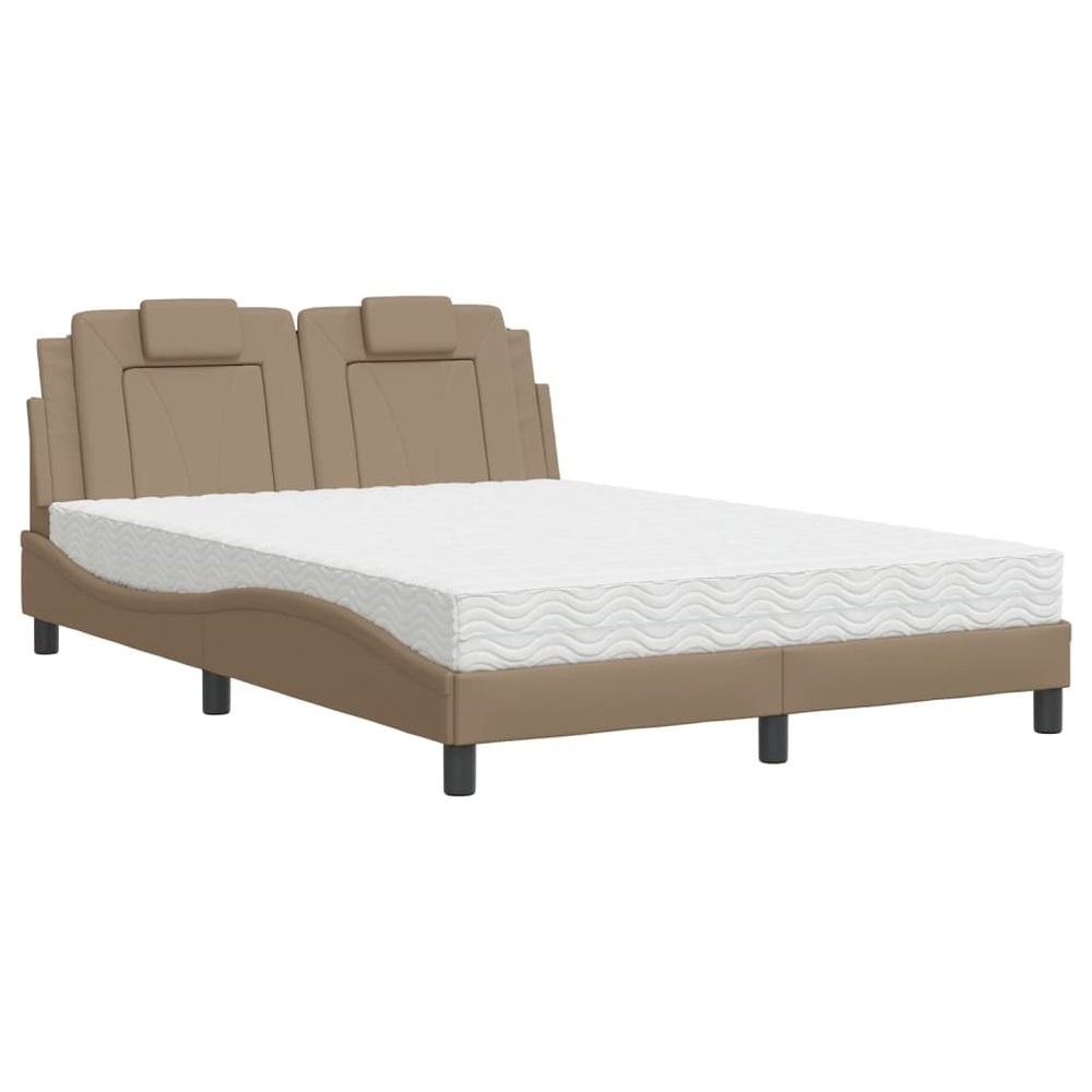 Bett Viana mit Matratze 120x200 cm Cappuccino-Braun