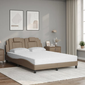 Bett Viana mit Matratze 120x200 cm Cappuccino-Braun