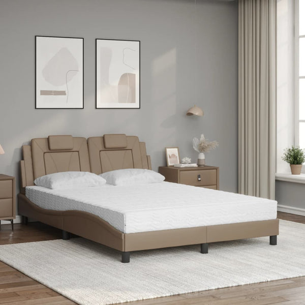 Bett Viana mit Matratze 120x200 cm Cappuccino-Braun