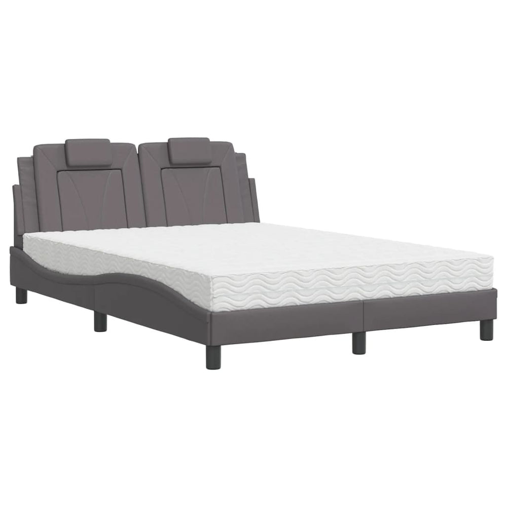 Bett Viana mit Matratze Grau 140x190 cm