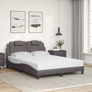 Bett Viana mit Matratze Grau 140x190 cm