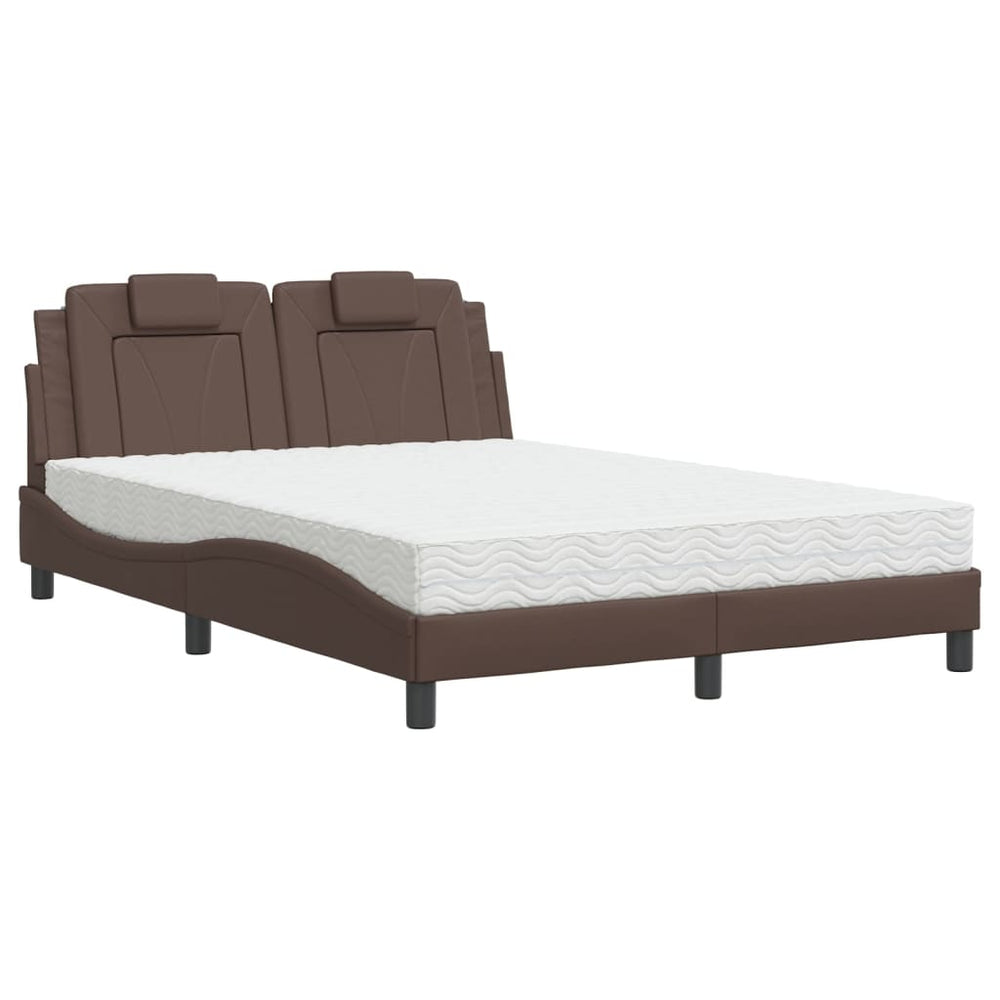 Bett Viana mit Matratze Braun 140x200 cm