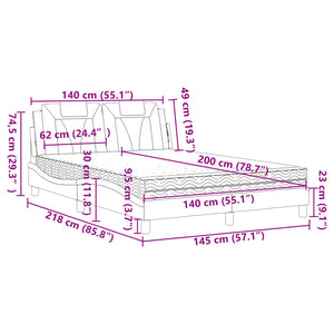 Bett Viana mit Matratze Braun 140x200 cm