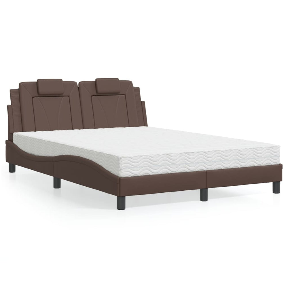 Bett Viana mit Matratze Braun 140x200 cm