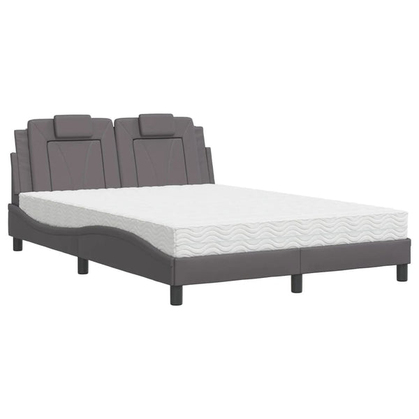 Bett Viana mit Matratze Grau 140x200 cm