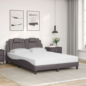 Bett Viana mit Matratze Grau 140x200 cm
