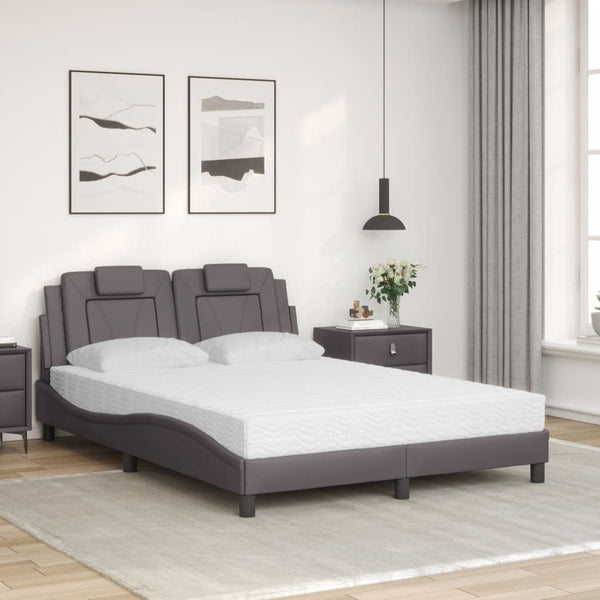 Bett Viana mit Matratze Grau 140x200 cm