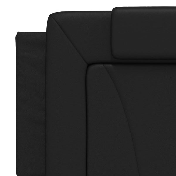 Bett Viana mit Matratze 160x200 cm Schwarz Kunstleder