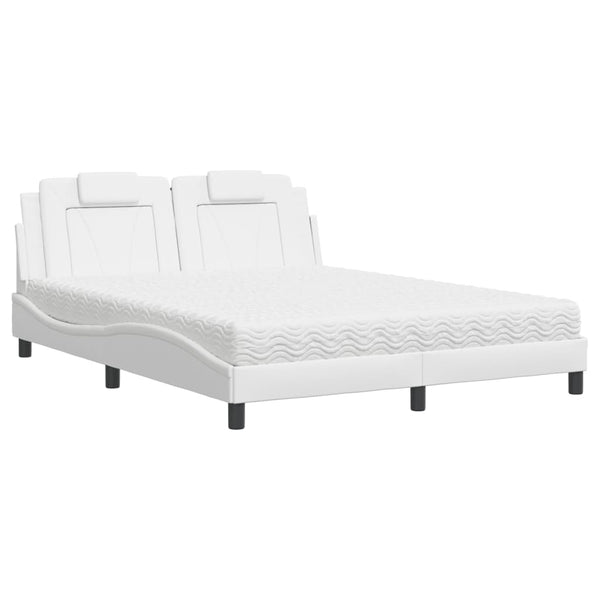 Bett Viana mit Matratze Weiß 160x200 cm