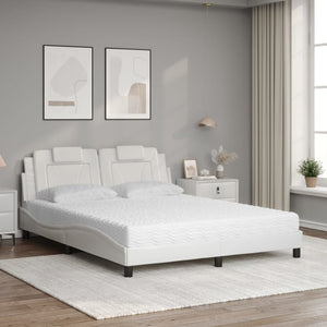 Bett Viana mit Matratze Weiß 160x200 cm