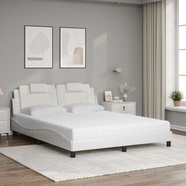 Bett Viana mit Matratze Weiß 160x200 cm