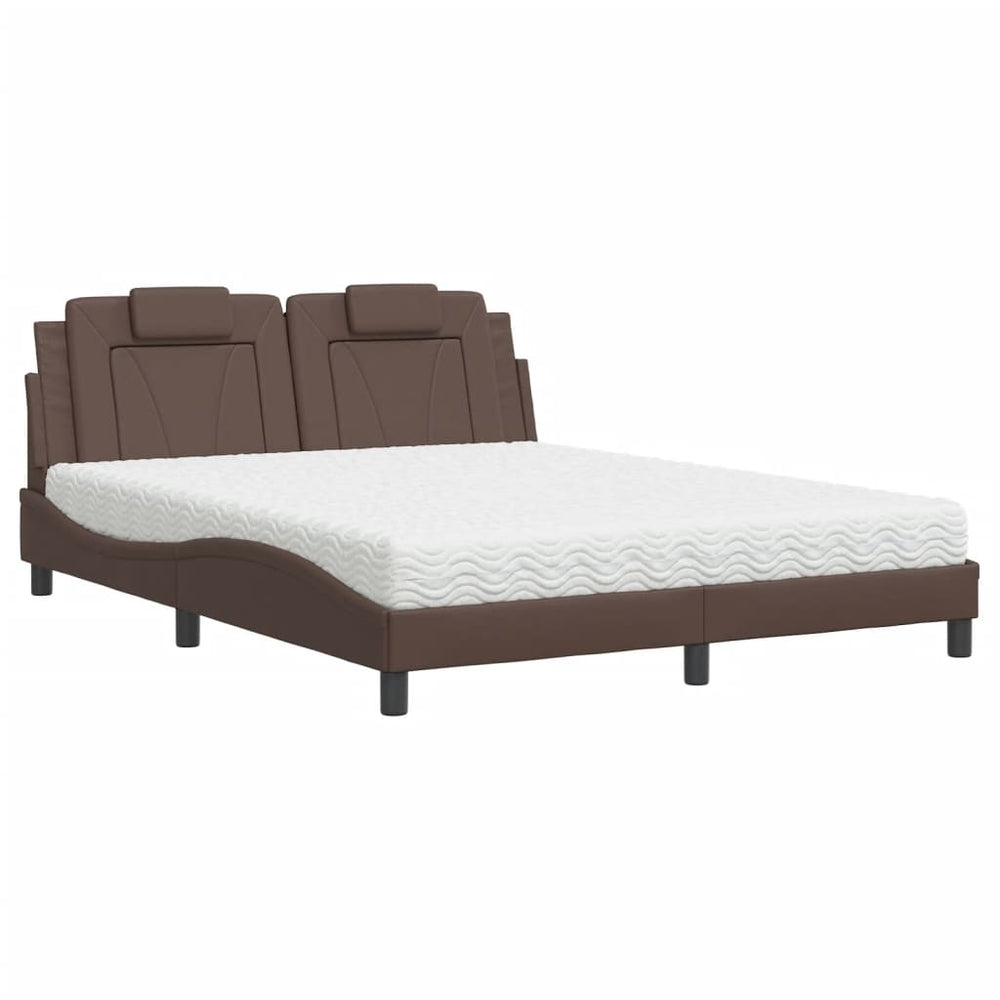 Bett Viana mit Matratze Braun 160x200 cm