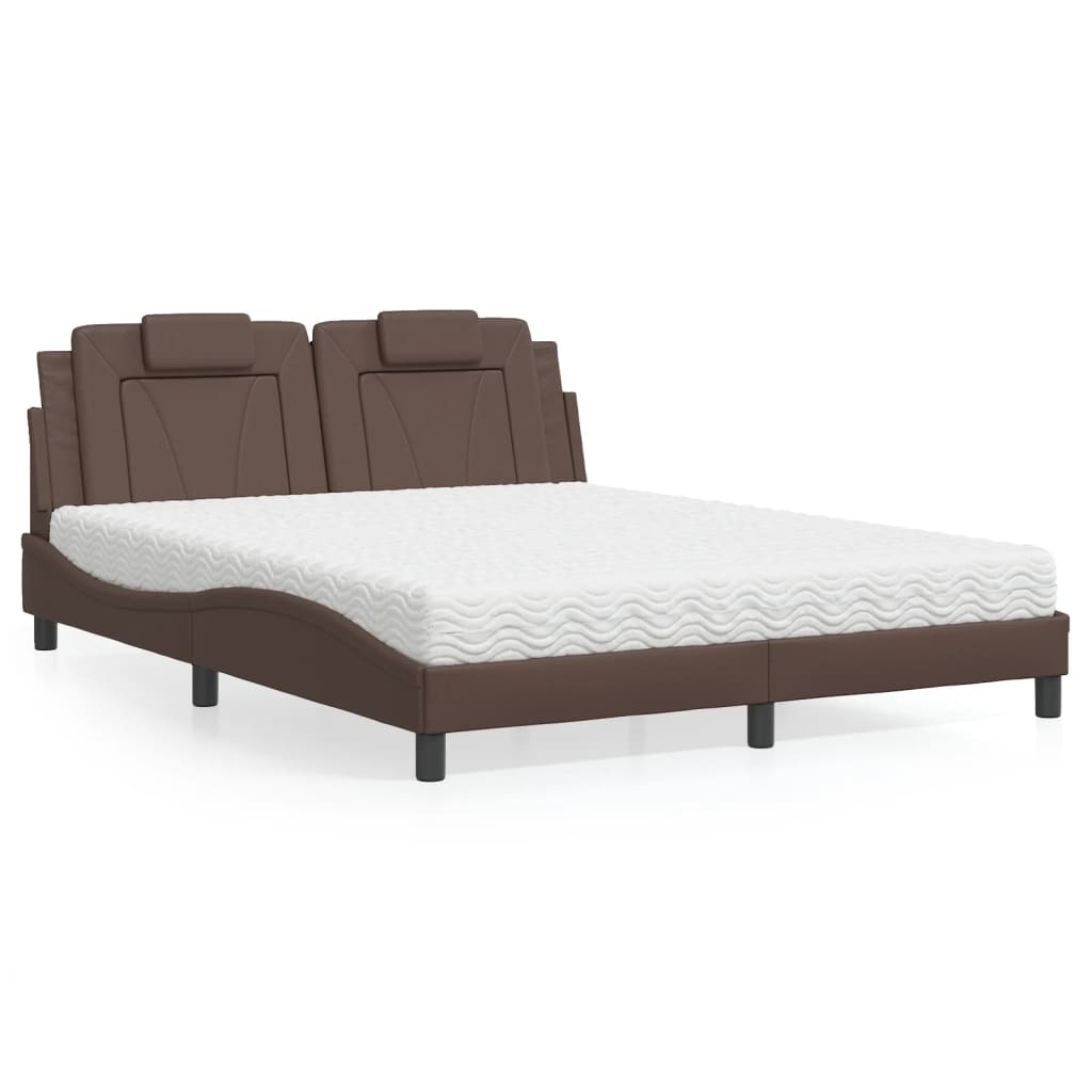 Bett Viana mit Matratze Braun 160x200 cm