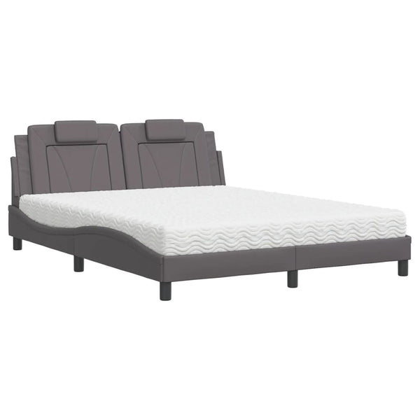 Bett Viana mit Matratze Grau 160x200 cm
