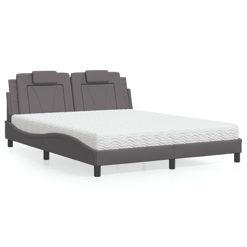 Bett Viana mit Matratze Grau 160x200 cm