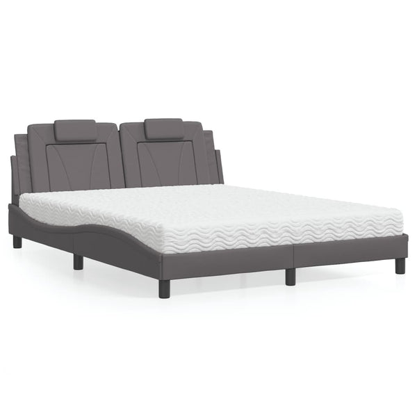 Bett Viana mit Matratze Grau 160x200 cm