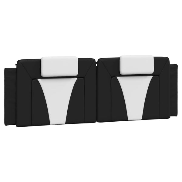 Bett Viana mit Matratze 160x200 cm Kunstleder Schwarz/Weiß