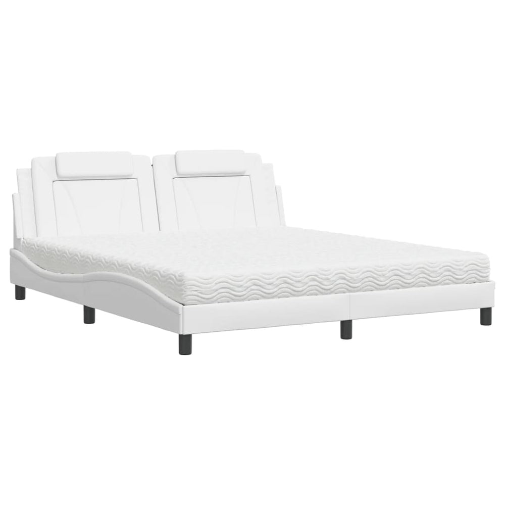 Bett Viana mit Matratze Weiß 180x200 cm