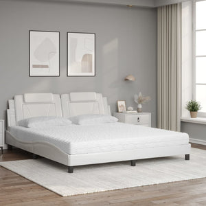 Bett Viana mit Matratze Weiß 180x200 cm