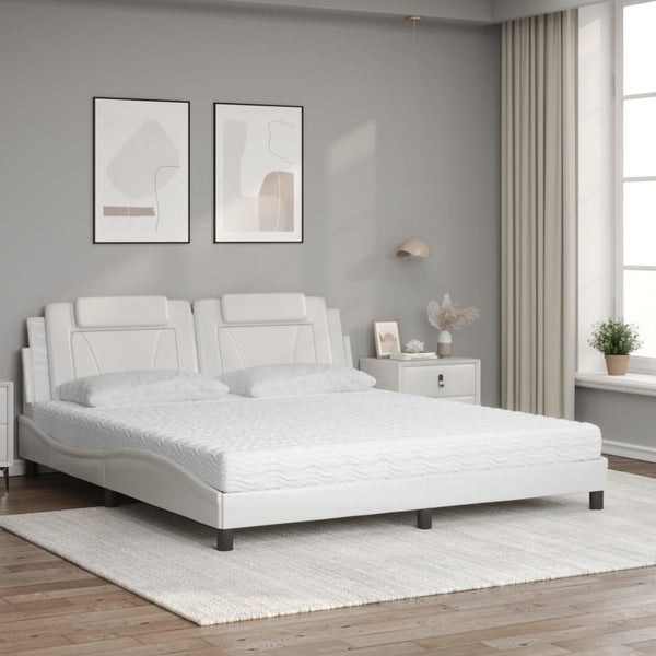 Bett Viana mit Matratze Weiß 180x200 cm