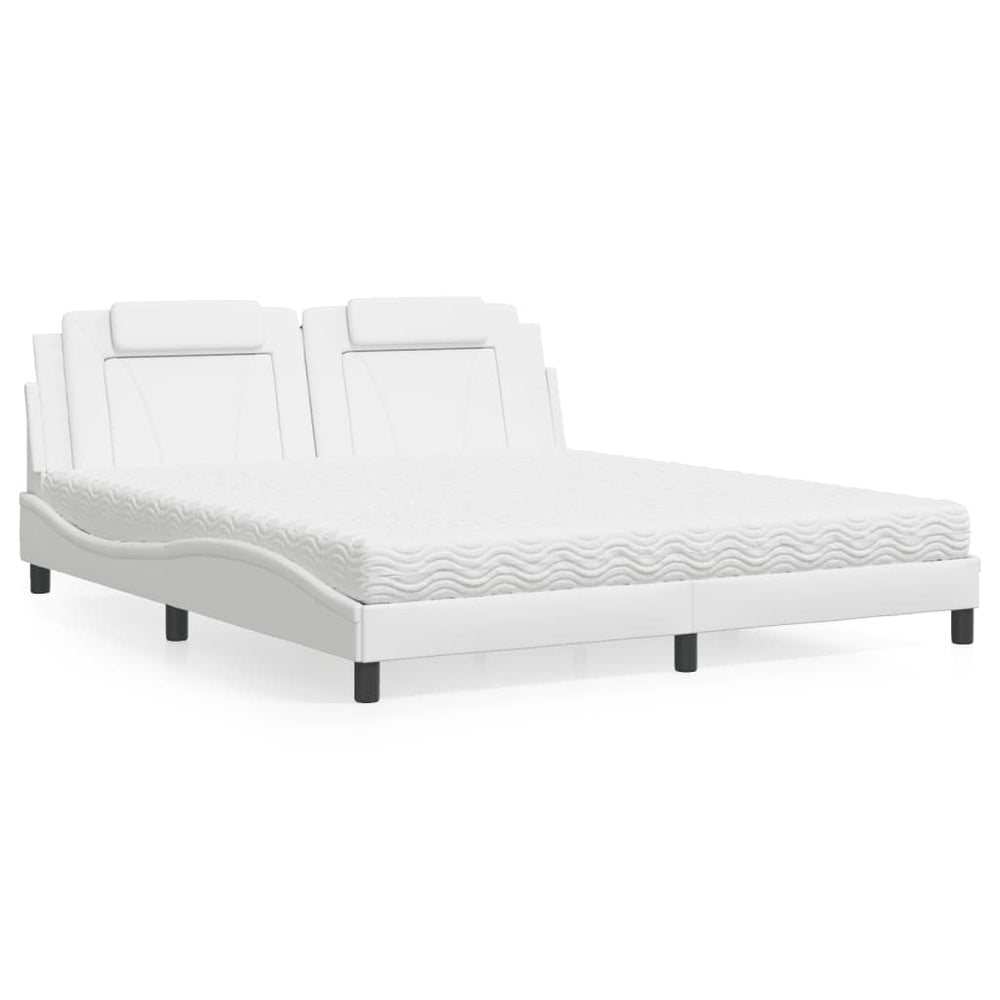 Bett Viana mit Matratze Weiß 180x200 cm