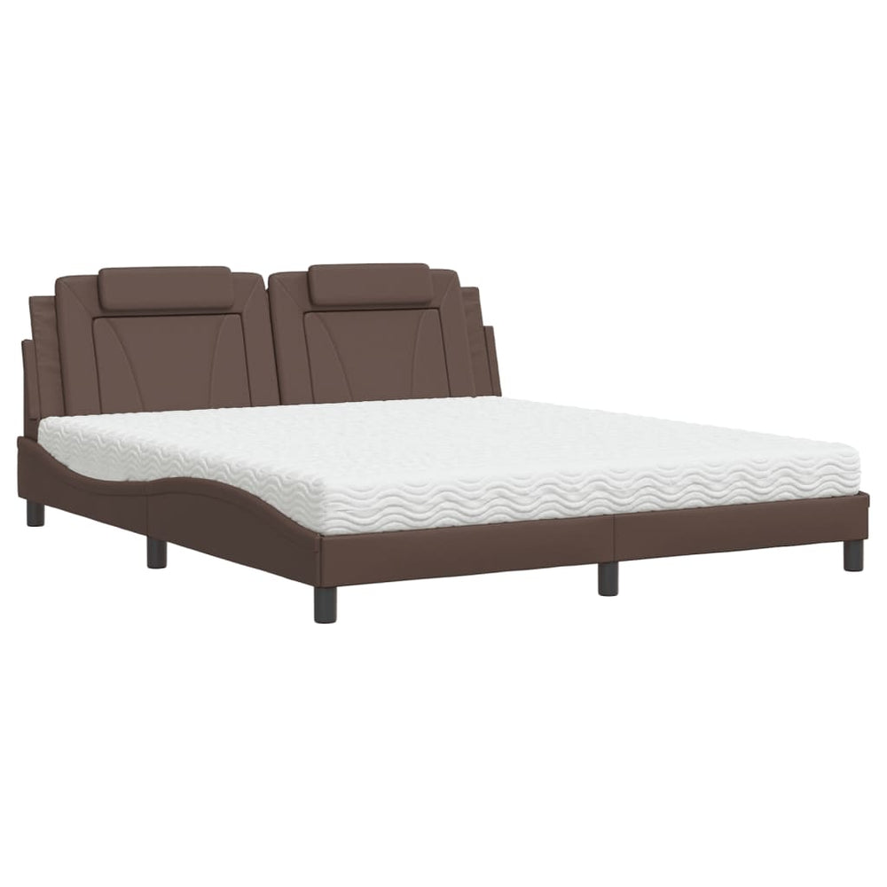 Bett Viana mit Matratze Braun 180x200 cm