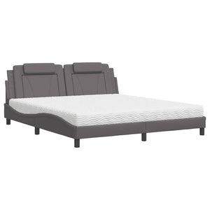 Bett Viana mit Matratze Grau 180x200 cm
