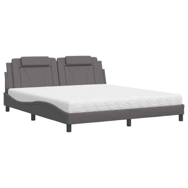 Bett Viana mit Matratze Grau 180x200 cm