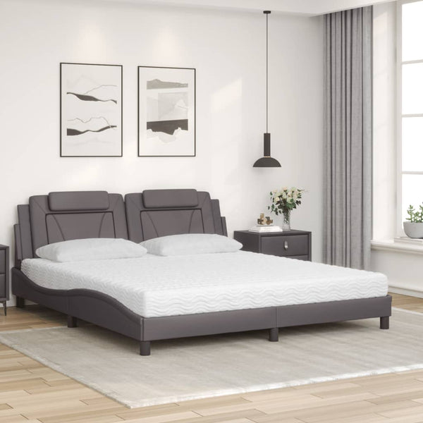 Bett Viana mit Matratze Grau 180x200 cm