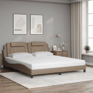 Bett Viana mit Matratze 180x200 cm Cappuccino-Braun