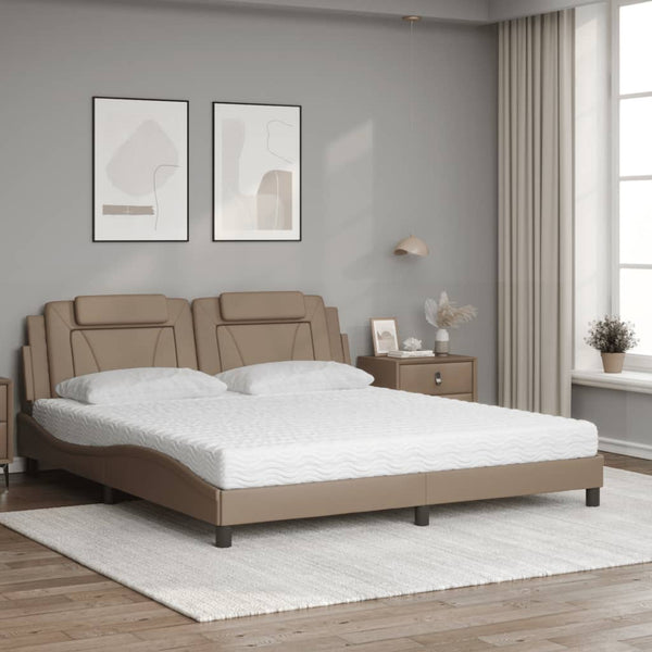 Bett Viana mit Matratze 180x200 cm Cappuccino-Braun
