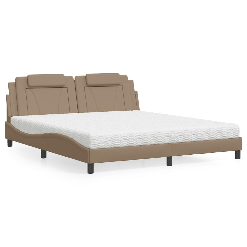 Bett Viana mit Matratze 180x200 cm Cappuccino-Braun