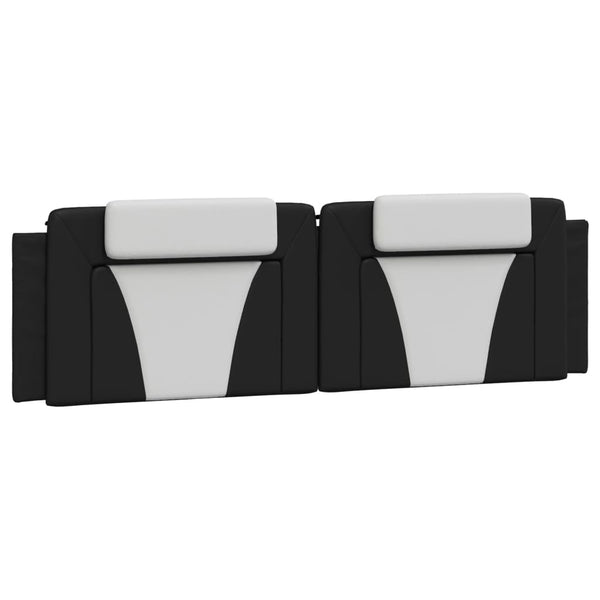 Bett Viana mit Matratze 180x200 cm Kunstleder Schwarz/Weiß