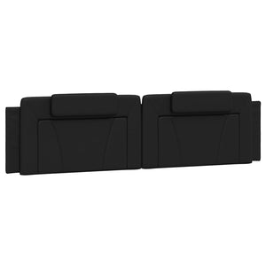 Bett Viana mit Matratze 200x200 cm, Kunstleder Schwarz