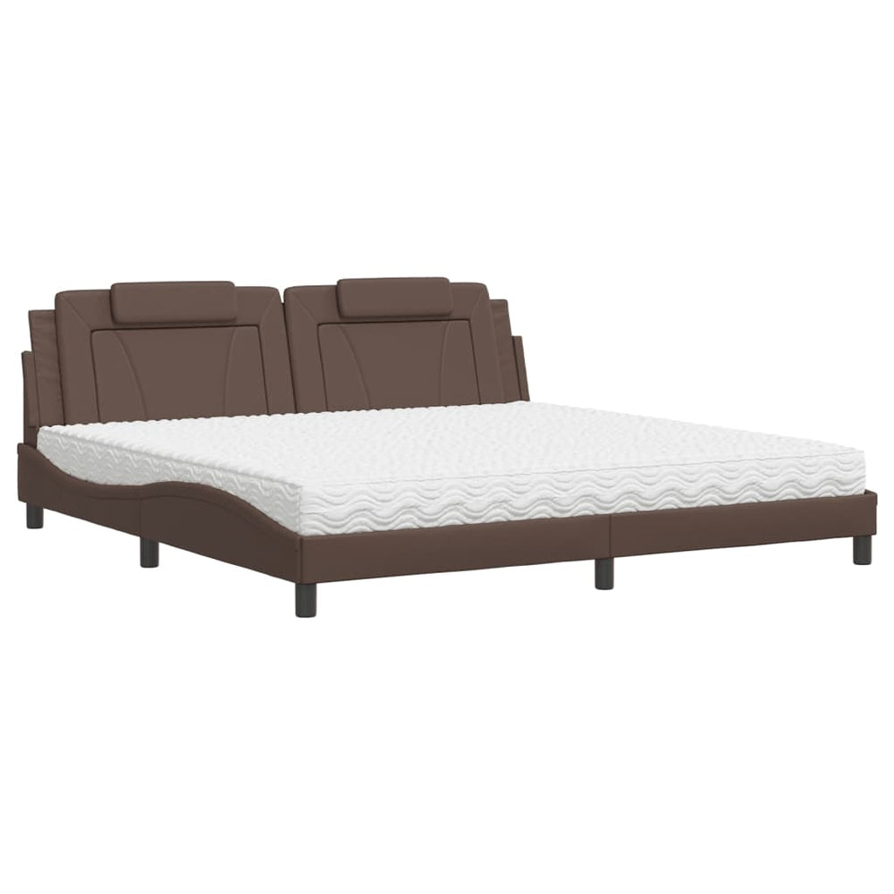 Bett Viana mit Matratze 200x200 cm Braun
