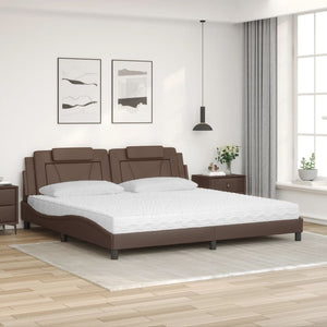 Bett Viana mit Matratze 200x200 cm Braun