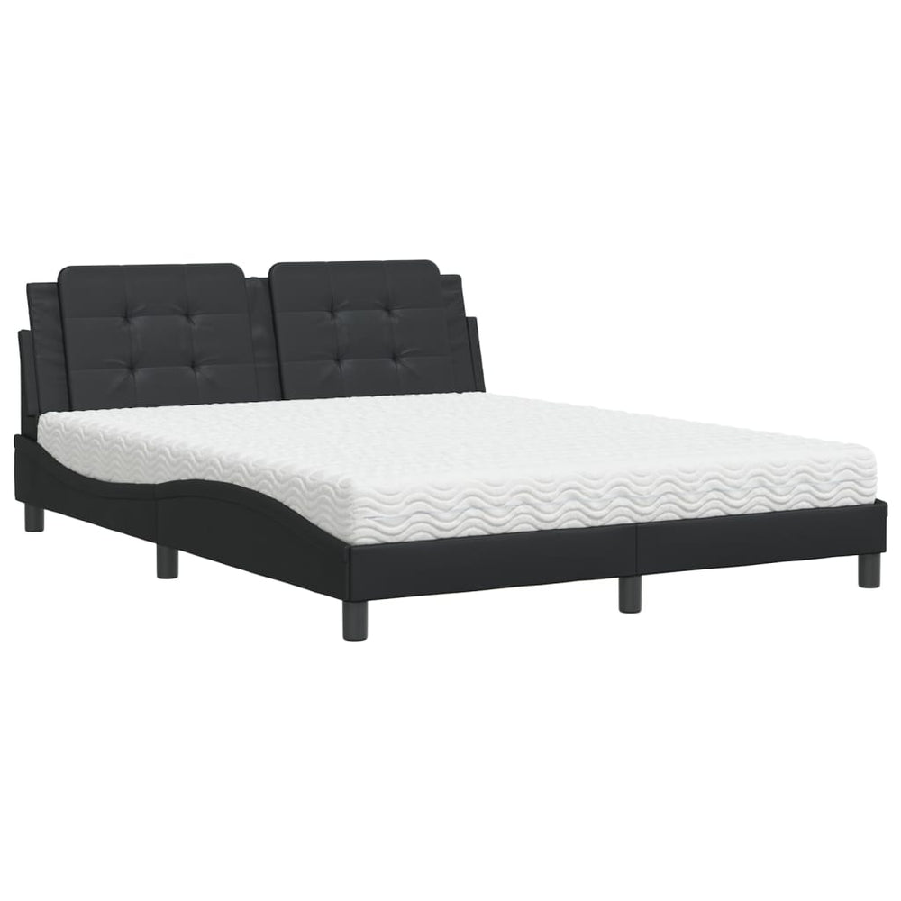 Bett mit Matratze Zadar Schwarz 160x200 cm