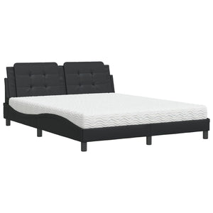 Bett mit Matratze Zadar Schwarz 160x200 cm
