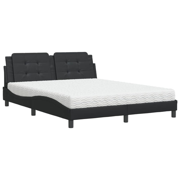 Bett mit Matratze Zadar Schwarz 160x200 cm