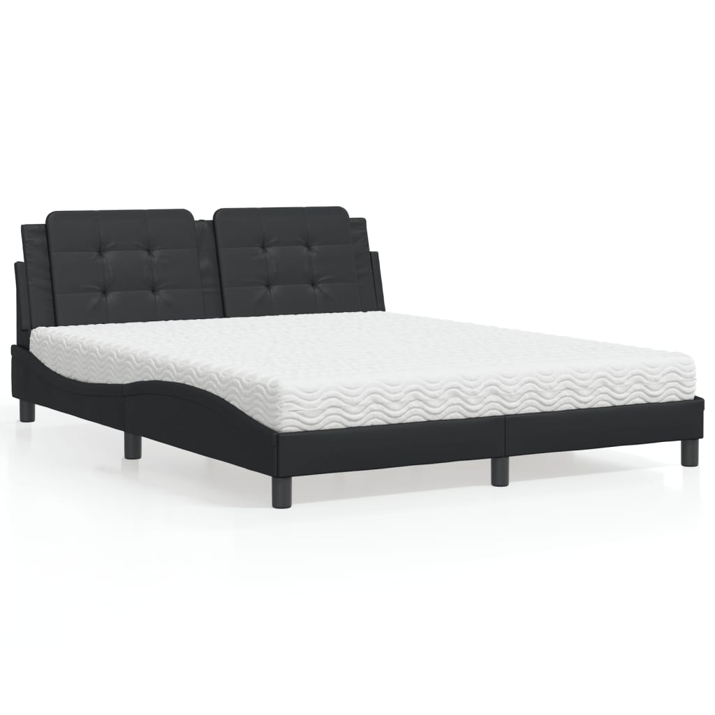 Bett mit Matratze Zadar Schwarz 160x200 cm