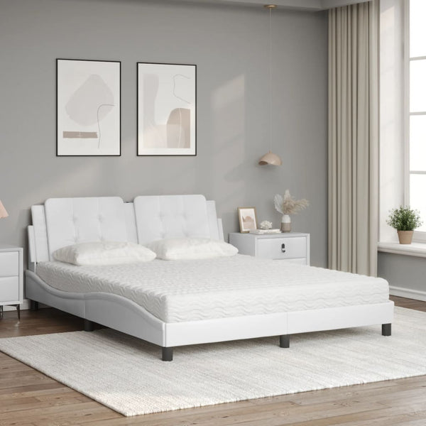 Bett mit Matratze Zadar Weiß 160x200 cm